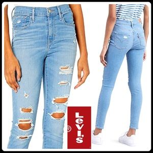 Levi’s 720 High Rise Super Skinny Ripped Jeans